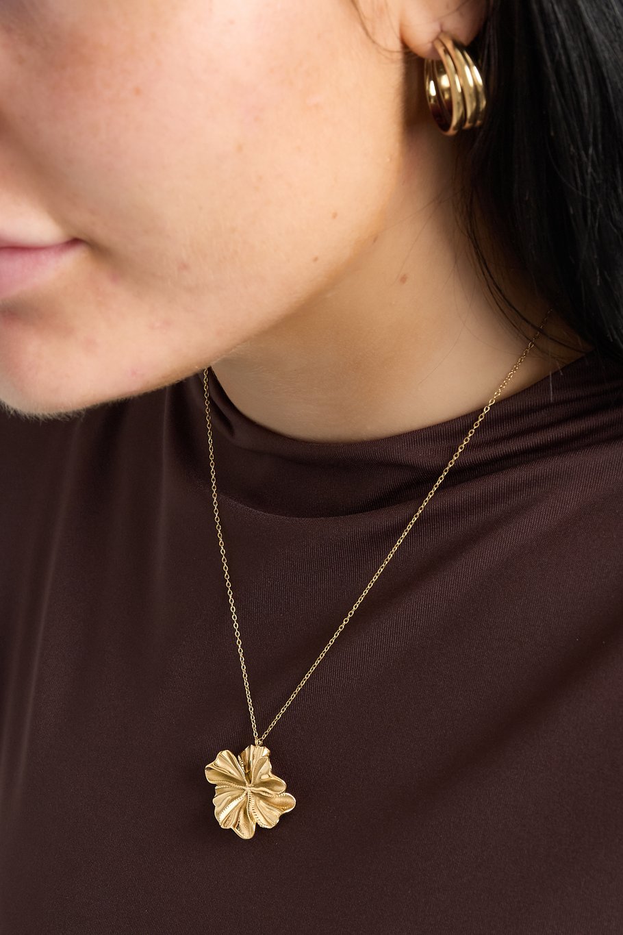Collares colgantes Flor Casual Diario Serie Simple Joyas para mujer h5Imagen2